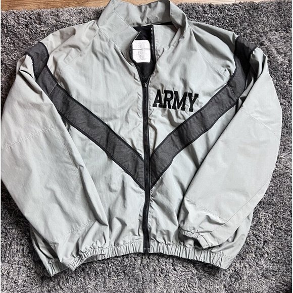 Army PT PFU Men's Uniform Jacket Gray Med/Reg Skilcraft 8415-01-465-4832 - Picture 1 of 7